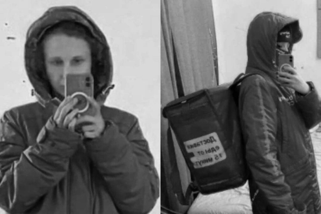 María Alyokhin (izquierda) y Lucy Shtein (derecha), su pareja, probándose la ropa para escapar disfrazadas de Moscú.